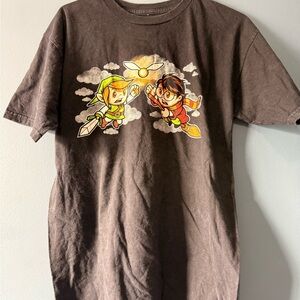 Kids Black Graphic Tee with Green & Red Characters